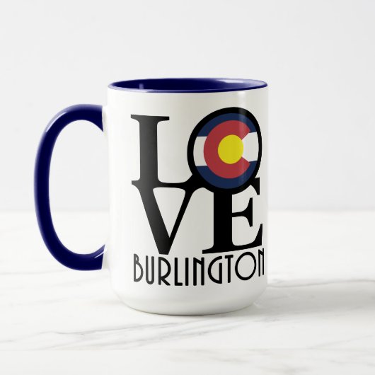 LOVE Burlington Colorado 15oz Mok (Links)