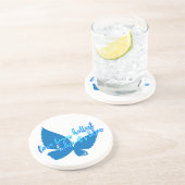 Love burns  zandsteen onderzetter (Zijkant)