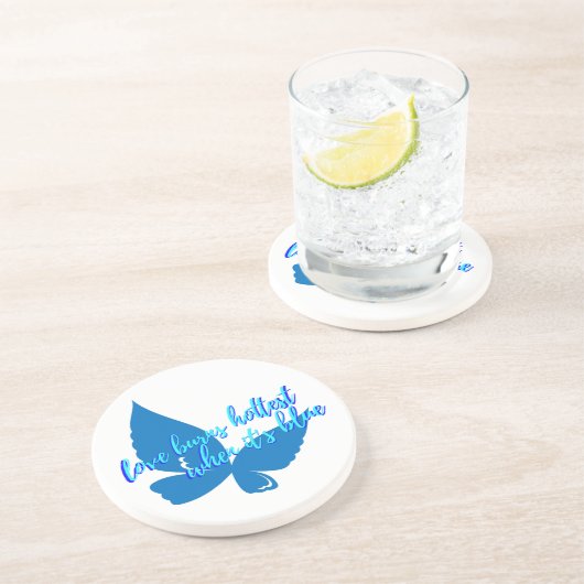 Love burns zandsteen onderzetter (Zijkant)