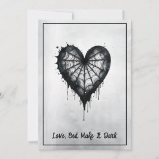 "Love but make it Dark" - Wednesday inspired Card Feestdagenkaart