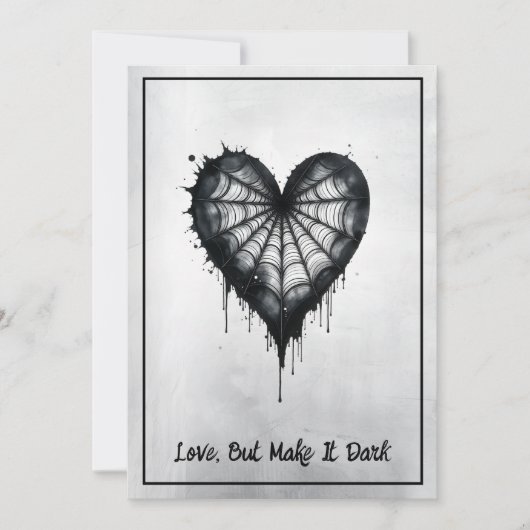 "Love but make it Dark" - Wednesday inspired Card Feestdagenkaart (Voorkant)