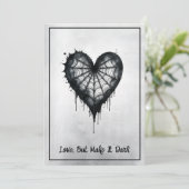 "Love but make it Dark" - Wednesday inspired Card Feestdagenkaart (Staand voorkant)