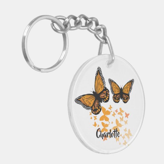 Love Butterflies Personalized   Sleutelhanger (Voorkant Links)