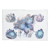 Love Butterfly Floral Lijst Basic Donker T-shirt Kussensloop (Achterkant)