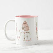 Love Butterfly Floral Tweekleurige Koffiemok (Links)