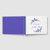 Love Butterfly Waterverf Vlinders Blauw Huwelijk Gastenboek (Volledig)