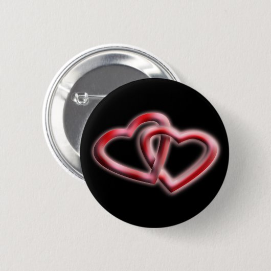 Love Button Two Hearts Intertwined Forever (Voorkant /achterkant)