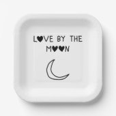 Love By the moon Papieren Bordje (Voorkant)