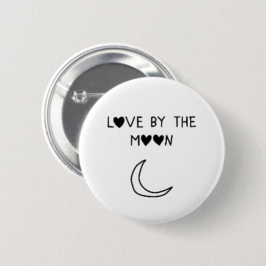Love By the moon Ronde Button 5,7 Cm (Voorkant /achterkant)