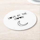 Love By the moon Ronde Kartonnen Onderzetter (Gebogen)