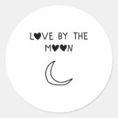 Love By the moon Ronde Sticker (Voorkant)