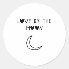 Love By the moon Ronde Sticker