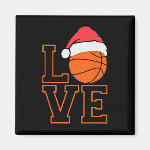 Love Bysketbyll Team Fan Pet Christmas Bysketbyll Magneet