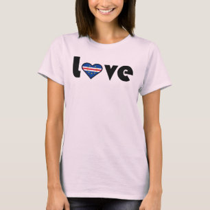Love Cabo Verde Flag Hart T-shirt