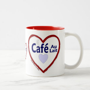 Love Café Au Lait - Mok met twee tonen