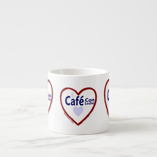 Love Café Con Leche - Espresso Mok (Voorkant)