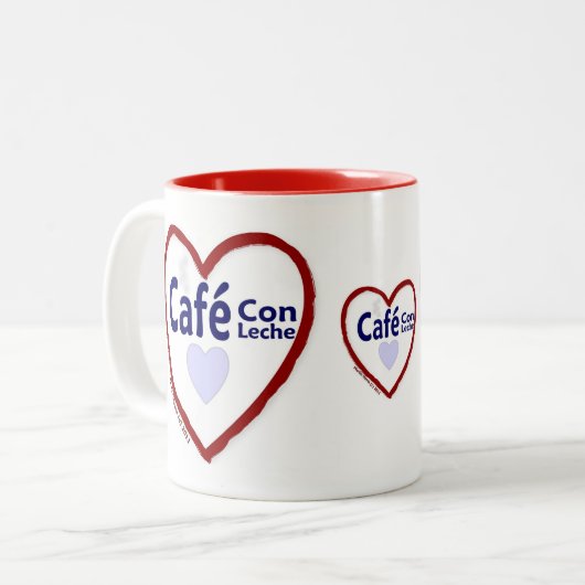 Love Café Con Leche - Two-Tone Mok (Voorkant links)