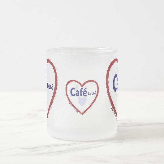 Love Café Latté - Frosted Mok (Center)