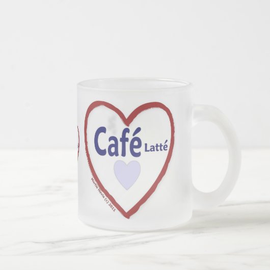 Love Café Latté - Frosted Mok (Rechts)