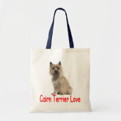 Love Cairn Terrier Puppy Dog Beach Canvas tas (Voorkant)
