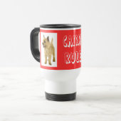Love Cairn Terrier Puppy Dog Coffee Travel Mug Reisbeker (Voorkant links)