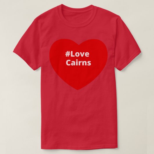 Love Cairns Hashtag Heart T-shirt (Design voorkant)