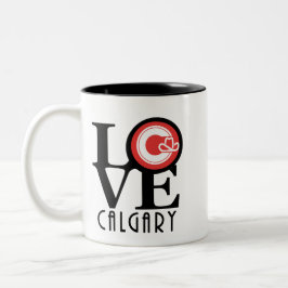 LOVE Calgary 11oz Tweekleurige Koffiemok