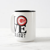 LOVE Calgary 15oz Tweekleurige Koffiemok (Voorkant links)