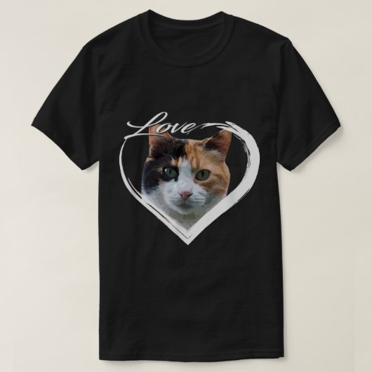 Love Calico Kat Callie Cat Lover T-shirt (Design voorkant)