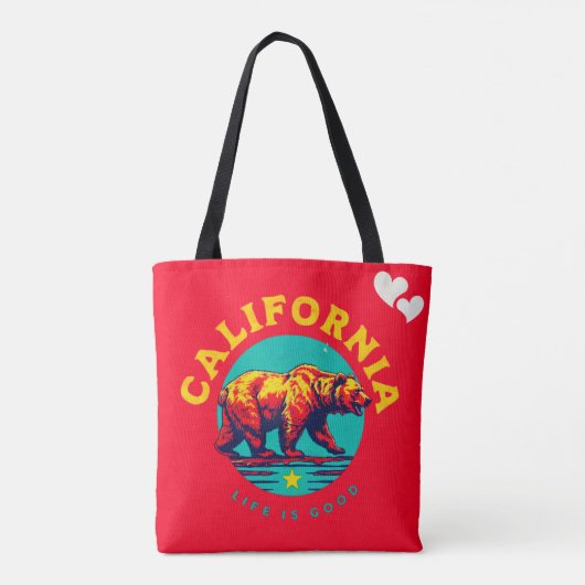 Love California Canvas tas (Achterkant)