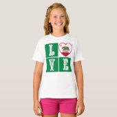 Love California State Flag Heart Pride T-shirt (Voorkant volledig)