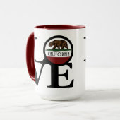 LOVE Californië 15oz Mok (Voorkant links)