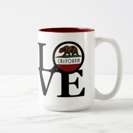 LOVE Californië 15oz Tweekleurige Koffiemok