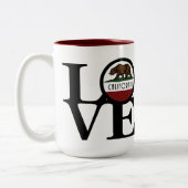 LOVE Californië 15oz Tweekleurige Koffiemok (Links)