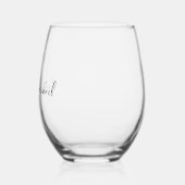 Love Calligraphy Heart Black B&W ID940 Wijnglas Zonder Voet (Links)