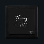 Love Calligraphy Heart Wedding Party Blk B&W ID940 Cadeaudoosje<br><div class="desc">De elegante handgeschreven manuscripttekst en de accenten van de borstelslag worden gebruikt om de stukken van deze prachtige, moderne trouwreeks te creëer. De keepaardbox die hier voor de vader van de bruid wordt getoond, kan ook worden gebruikt voor alle andere belangrijke leden van de bruiloft en is klassiek wit op...</div>
