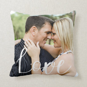 Love Calligraphy Overlay Photo Kussen