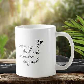 Love Calligraphy Quote Zwart B&W ID940 Koffiemok