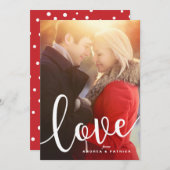Love Calligraphy Script | Foto-Valentijnsdag Feestdagenkaart (Voorkant / Achterkant)