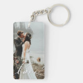 LOVE CALLIGRAPHY Script Typography Weddenbekleding Sleutelhanger (achterkant)