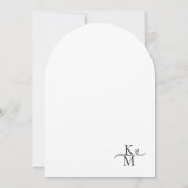 Love Calligraphy Wedding B&W Arch ID940 Kaart (Achterkant)