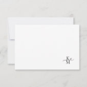 Love Calligraphy Wedding B&W ID940 RSVP Kaartje (Achterkant)