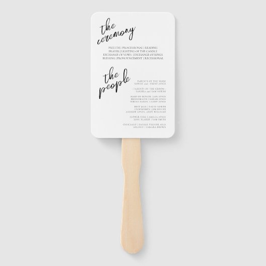 Love Calligraphy Wedding Ceremony B&W ID940 Handwaaier (Achterkant)