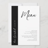 Love Calligraphy Wedding Menu B&W ID940 (Voorkant)