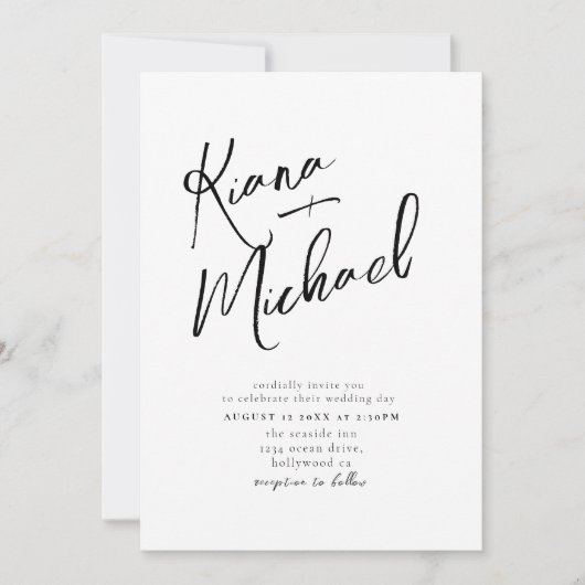 Love Calligraphy Wedding Photo B&W ID940 (Voorkant)