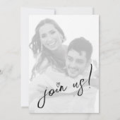 Love Calligraphy Wedding Photo B&W ID940 (Achterkant)