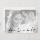 Love Calligraphy Wedding Photo B&W ID940 Save The Date (Voorkant)