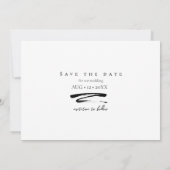 Love Calligraphy Wedding Photo B&W ID940 Save The Date (Achterkant)