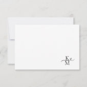 Love Calligraphy Wedding QR Code B&W ID940 RSVP Kaartje (Achterkant)