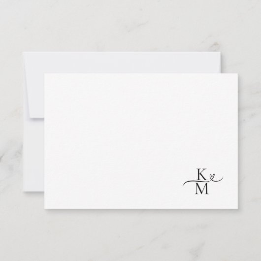 Love Calligraphy Wedding QR Code B&W ID940 RSVP Kaartje (Achterkant)